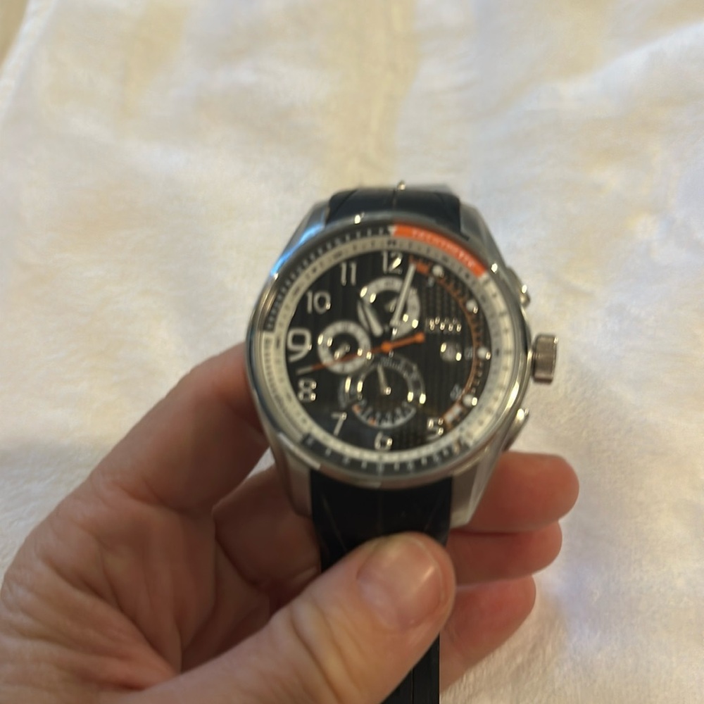 Hugo Boss Chronograph Stainless Steel Silicone Strap Men's Watch